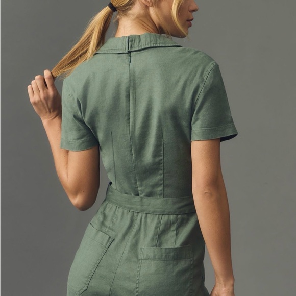 Maeve Dark Green Tie Waste Romper Size 6 NWT - Picture 2 of 10